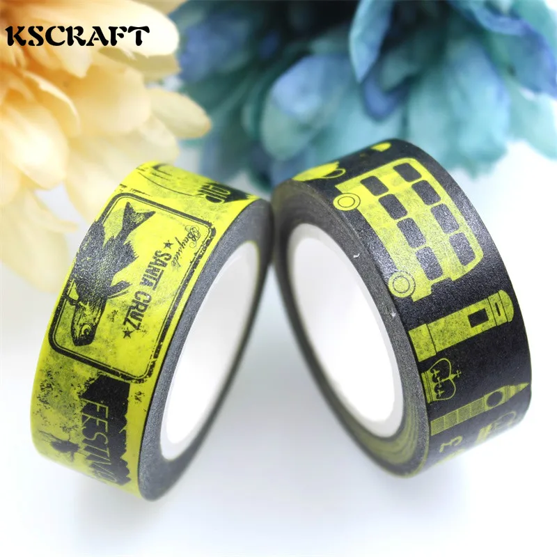 Клейкая лента KSCRAFT 15 мм * 10 м для скрапбукинга сделай сам липкая декоративная