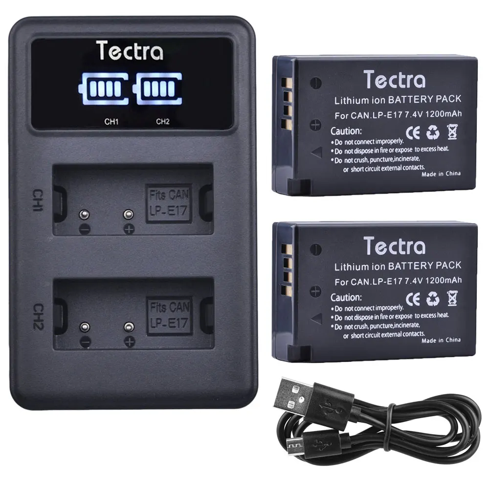 1200mAh 2pcs LP E17 LPE17 Battery for Canon EOS M3 M5 M6 750D 760D T6i T6s 800D 8000D Kiss X8i