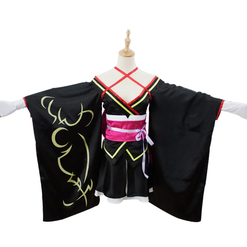 

HSIU Yaya Cosplay kimono,Unbreakable Machine-Doll COS costume(Gloves, socks and hair accessories And a wig)Halloween costume