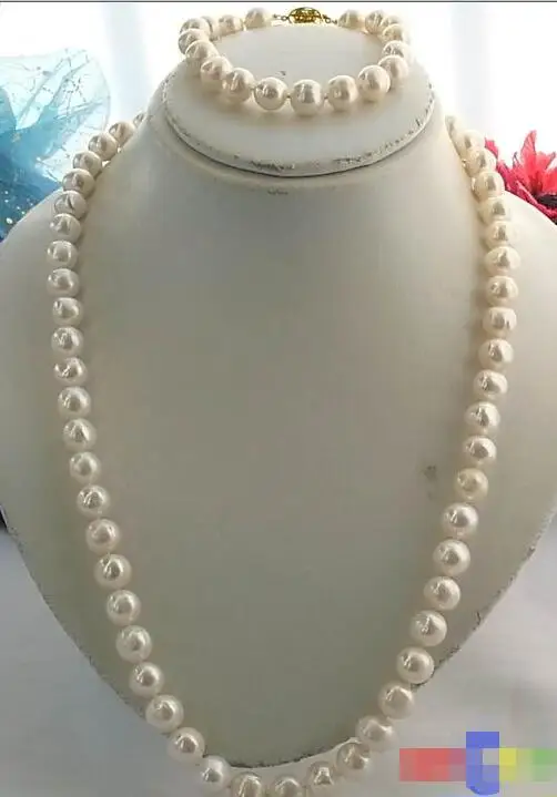 

Hot selling free shipping***** 24" 11MM WHITE ROUND FRESHWATER CULTURED PEARL NECKLACE BRACELET