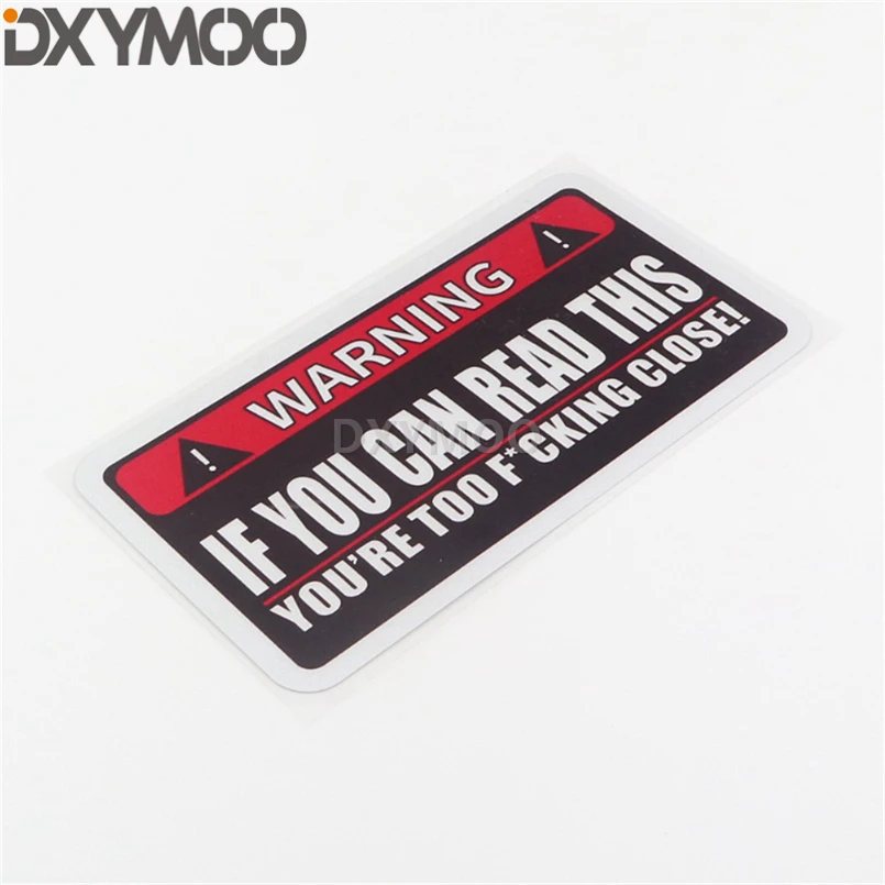 

2x Car Styling Vinyl Tape Warning IF YOU CAN READ THIS YOU'RE TOO CLOSE Keep Distance Sticker 14x7.5cm