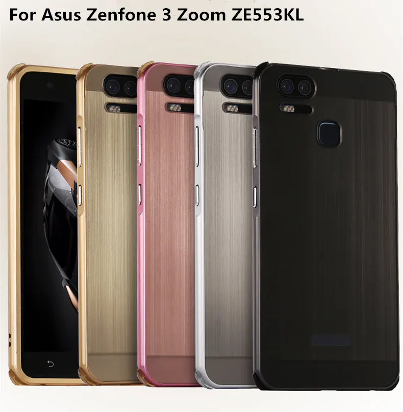 

For Asus Zenfone 3 Zoom ZE553KL 3 Laser ZC551KL Case Aluminum Metal Bumper 3 Deluxe ZS570KL Plating Cover Brushed PC Hard Coque