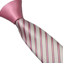 Lammulin Для Мужчин's Галстуки розовый Узел Контрастность серебро с розовым/черный скошенный полосатый галстук микрофибры Панель Дизайн узкий галстук 6 см