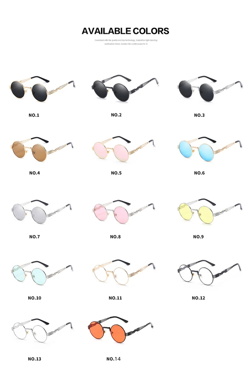 QIFENG стимпанк очки, солнцезащитные очки для мужчин и женщин, брендовые дизайнерские винтажные Круглые Солнцезащитные очки для UV400, женские мужские ретро очки QF022