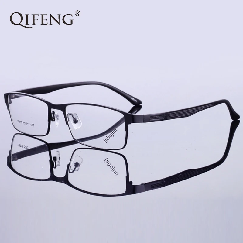 

QIFENG Spectacle Frame Eyeglasses Men Korean Computer Optical Myopia Eye Glasses Frame For Male Transparent Clear Lens QF151