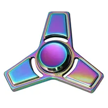 Новая мода Красочные гироскоп фиджет-Спиннер вертушка 3 листовки металлические Пальцы для избавления от стресса и тревожности фокус Аутизм/ADHD Малыш игрушка O