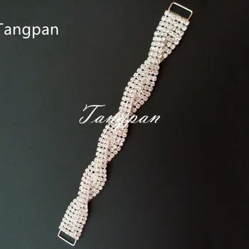 

Tangpan 10pcs Diamond Crystal Rhinestone Bikini Connectors Bag Buckle Shoes Chain Swimwear Swimsuit Thongs Connector