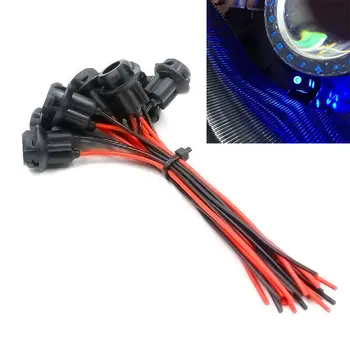 

10PCS Motorcycle Socket Plug Connector Extension LED Fog Lamp Light Wedge