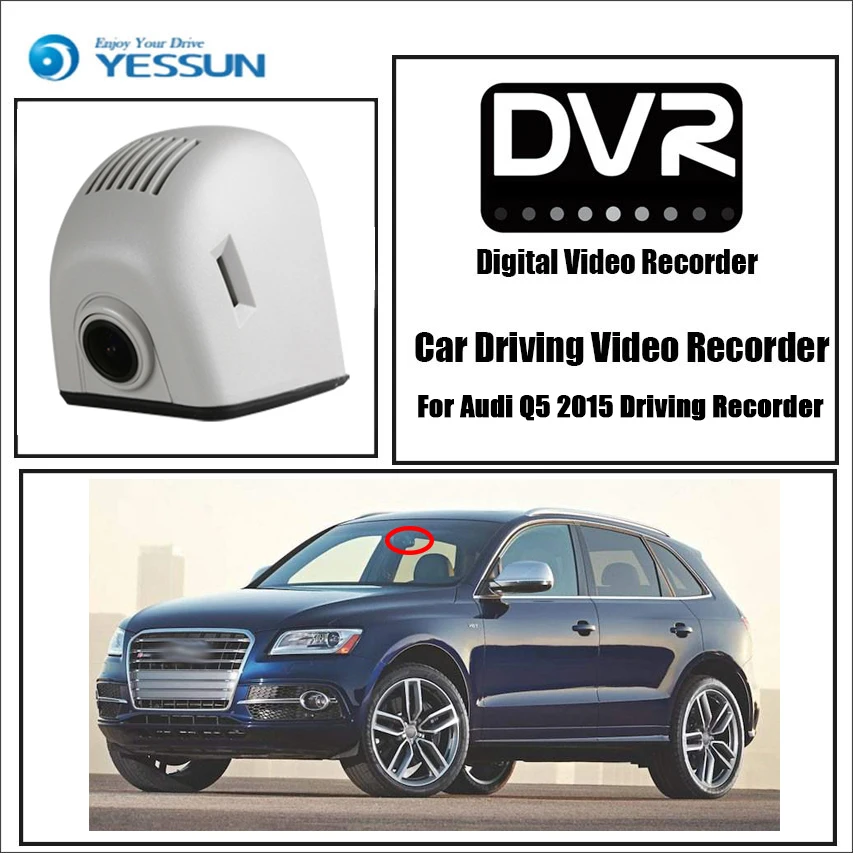 Видеорегистратор YESSUN для Audi Q5 B8 8R SQ5 TDI 2008 ~ 2016 Wi Fi камера с функцией ночного видения