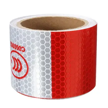 

2 inch x 10ft 3 Meters Night Reflective Safety Warning white red Tape Strip Sticker