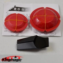 Чудо-монета, коробка молнии, магический реквизит третьего поколения, волшебные трюки, 5 шт./партия