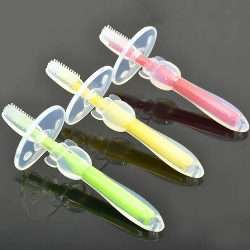 1pc New Silicone Baby Teether Training Toothbrush Kids Children