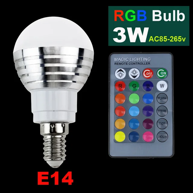 Low price LED stage light LED RGB lamp E27 bulb AC110V 220V 3W E14 GU10