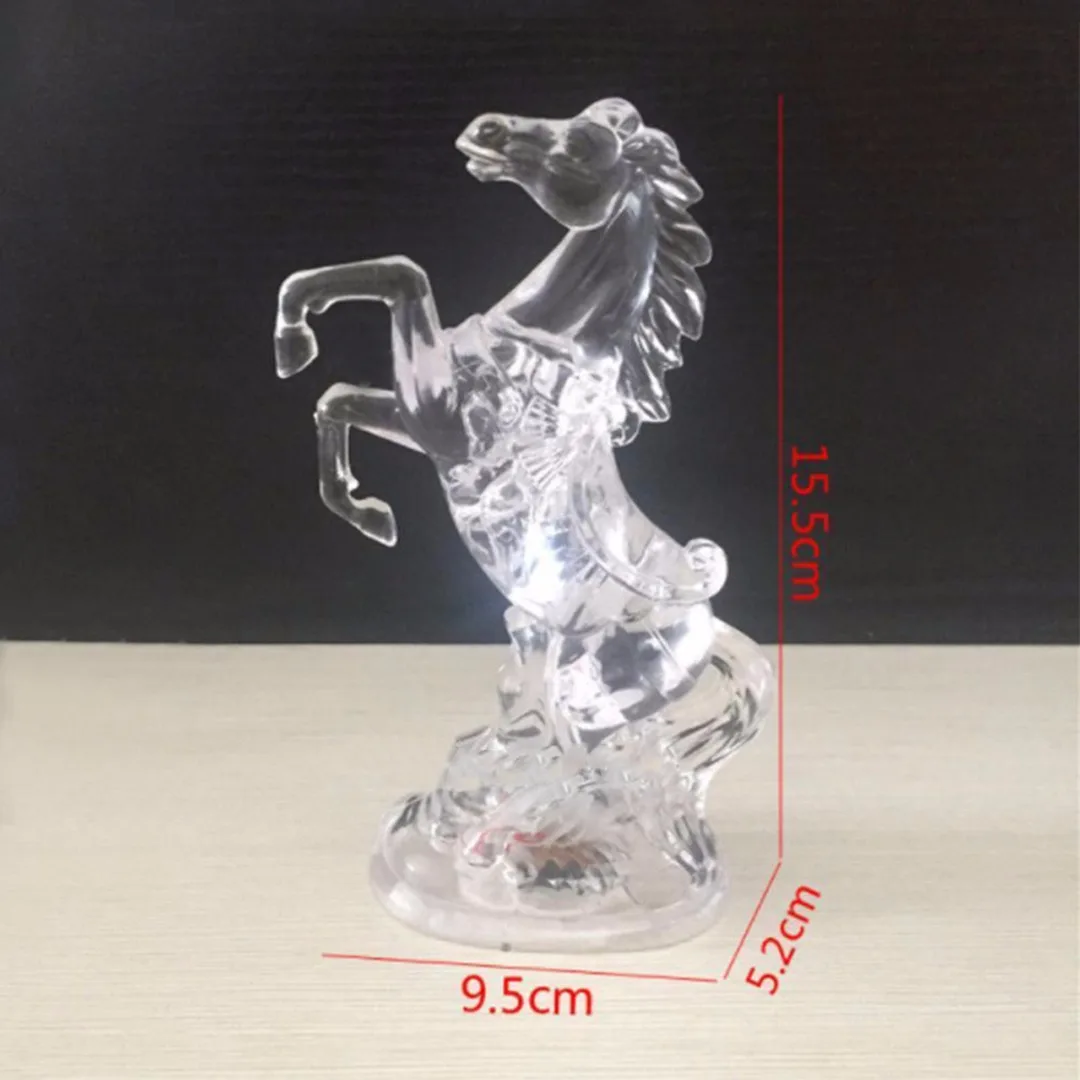 IKVVT 7 Color Changing Animal Acrylic Horse LED Night Light Lamp Xmas Bedroom Decor