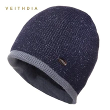 VEITHDIA, мужские зимние шапки, вязаные, шерстяные, Skullies, для мальчиков, хип-хоп, шапка, осенняя, gorros, мужские, сохраняющие тепло, мягкие шапки для мужчин, шапка