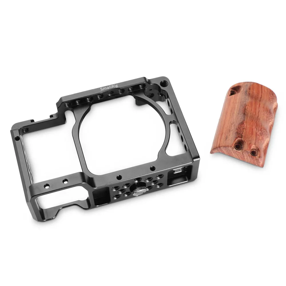  SmallRig a6300 Camera Cage With Wooden Handgrip For Sony A6000/A6300 DSLR Camcorder Cage Kit Alumin