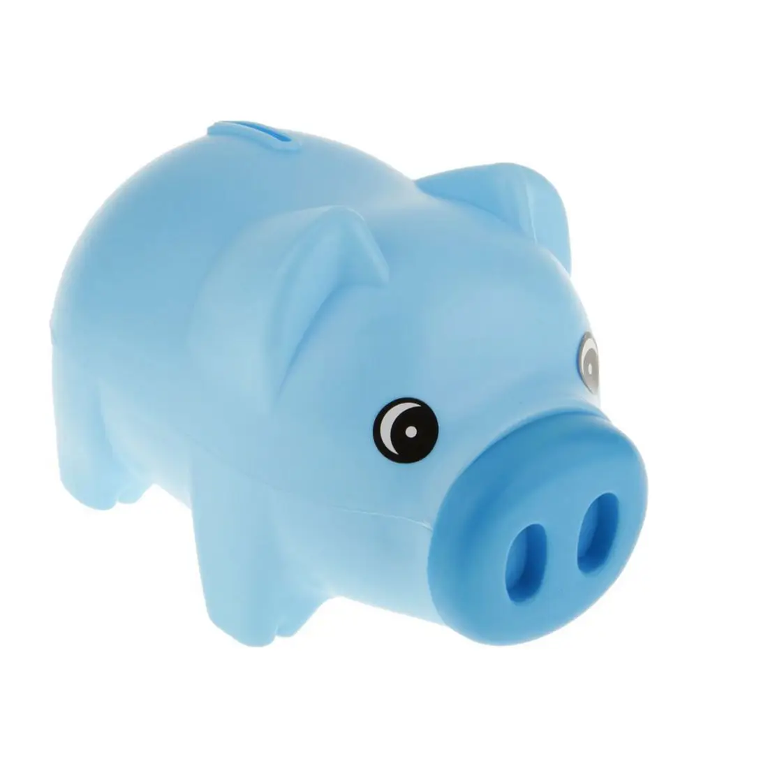 Plastic Blue Piggy Bank Animal piggy bank Treasury Saving Coin Coins