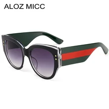 ALOZ MICC роскошные женские солнцезащитные очки в стиле ретро в полоску большие очки в круглой оправе женские трендовые очки для дизайна бренда Q481