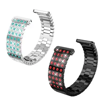 

vanpower 1PC Luxury Crystal Stainless Steel Wristband Bracelet Strap Replacement for Fitbit Versa Smart Watch