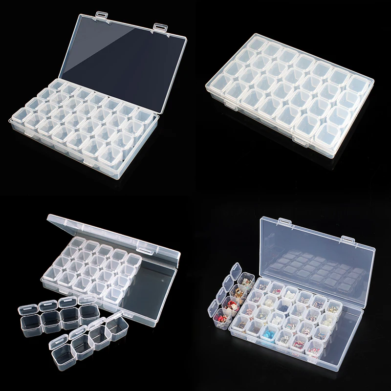 

28Lattices Dismountable Diamond Embroidery Accessories diamond painting Boxes Cross Stitch Cases Storage Organizer Home Storage