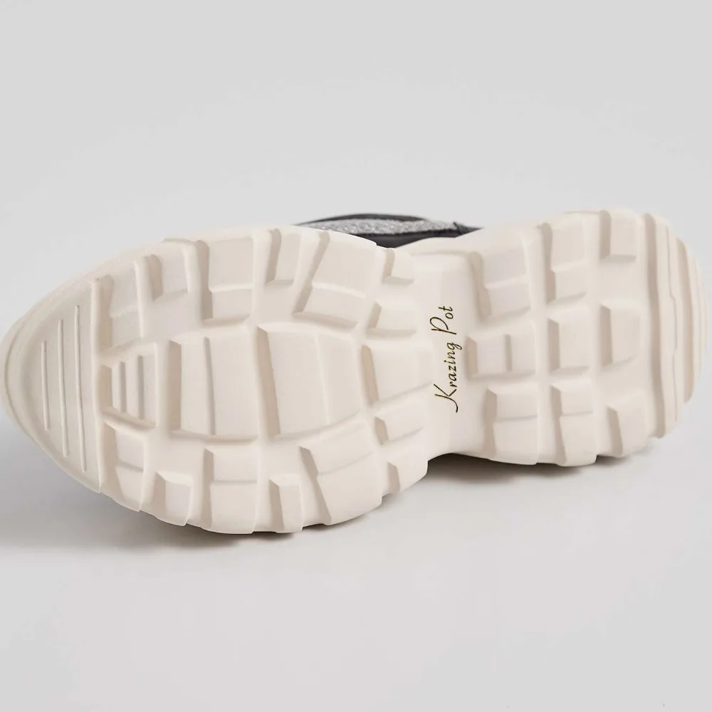 Новое поступление Классические черно-белые кроссовки из натуральной кожи на толстой высокой платформе со шнуровкой повседневная обувь Вулканизированная обувь L75