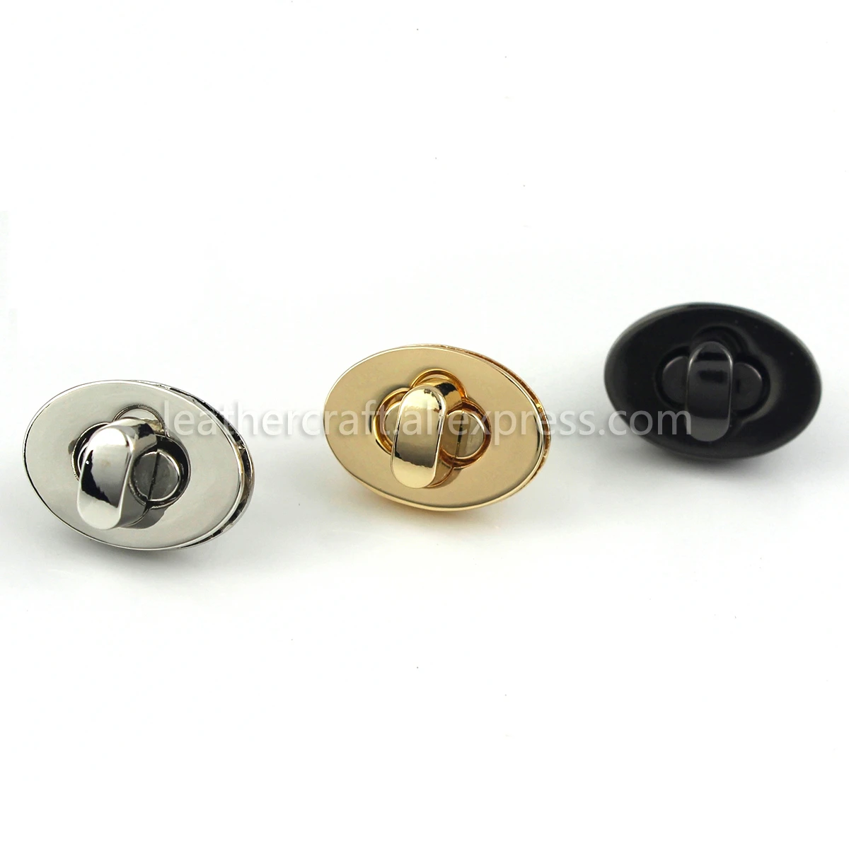 Oval-Shape Turn Lock Snap Clasps Closure Bag Buckles DIY Hardware Accessories