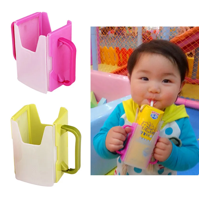 Держатель для бутылки, молока, регулируемая пластиковая безопасная коробка для детского сока, молока, питьевой бутылки, держатель для чашки, 2 цвета
