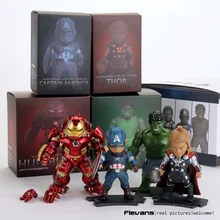 Avengers 2 Age of Ultron Light & Action Function Hulkbuster Thor Hulk Captain America PVC Action Figures Toys 4pcs/set