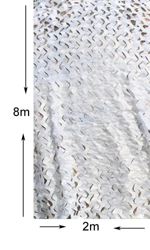 2x6m/7m/8m/10m 3x6m Camping Camo Net Army Woodland Jungle Camouflage Nets Hunting Shooting Shelter Hide Netting Sun Shelter - Цвет: 2x8  pure white