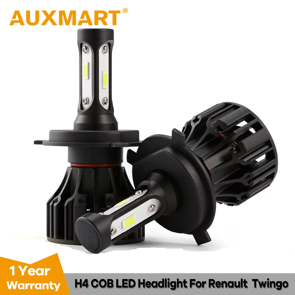 Auxmart T5 Автомобильные фары H4 светодиодные лампы COB 72 Вт 8000lm Hi/Lo луч 6500 к передние для