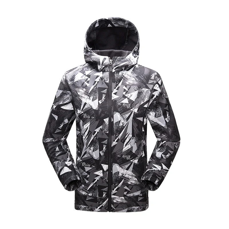 

TECTOP Camouflage Outdoor Hiking Jacket Softshell Rain Hunting Clothes Athletic Winter Sports Jacket Men Printing Coats