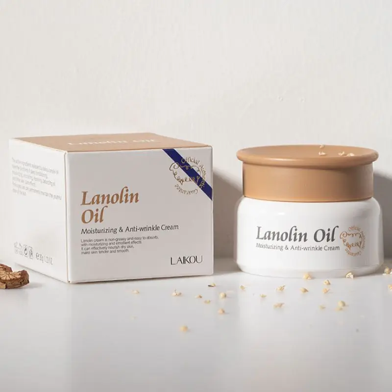 

35g Lanolin Oil Paste Facial Cream Oil Control Brighten Anti Wrinkle Tender Face Moisturizing Lighten Whiten Soften Skin Care