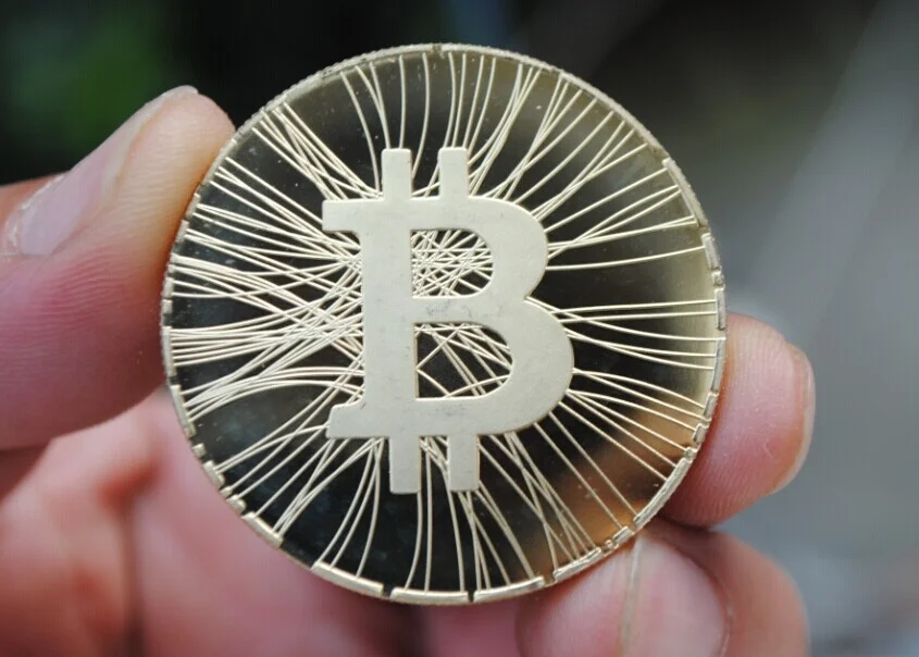 Позолоченные Биткоин SATOSHI Накамото монеты подарок