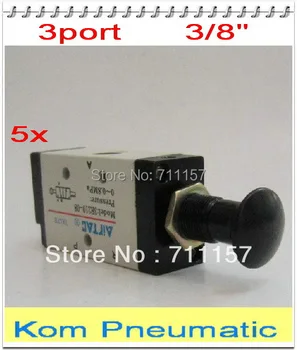 

Manual Solenoid Valve 3 port 3/8" BSP Push Pull Valves Hand Lever Operated Manual Control 3R310-10