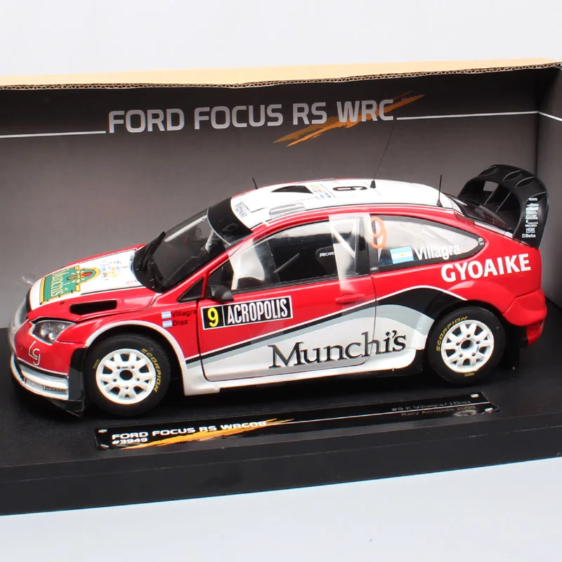 Масштаб 1:18 большой sunstar Ford RS WRC 2008 драйвер № 9 F.Villagra Rally Acropol Литые и игрушечные