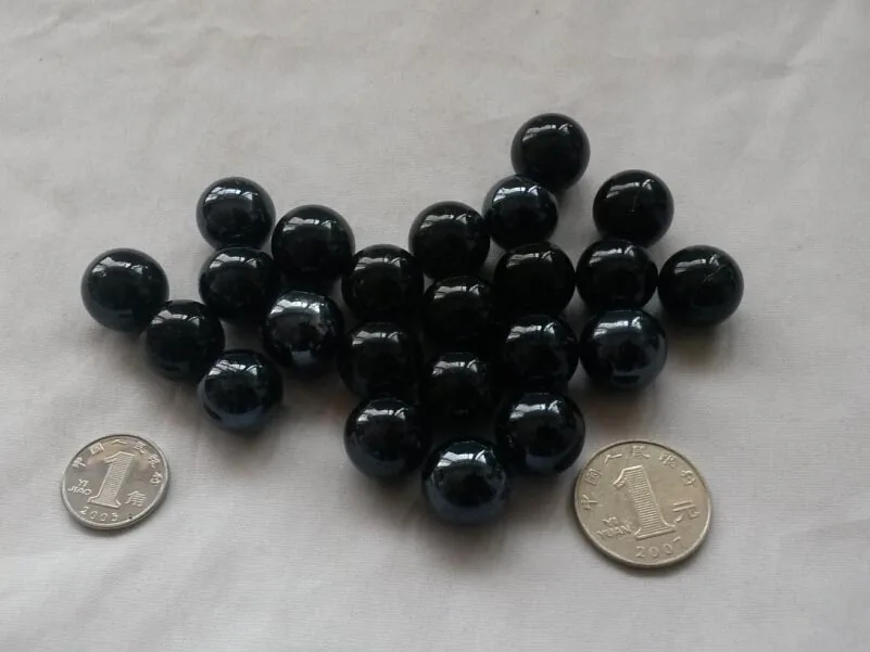 Free shipping 100pcs/lot 16mm porcelain black glass marbles Fish tank