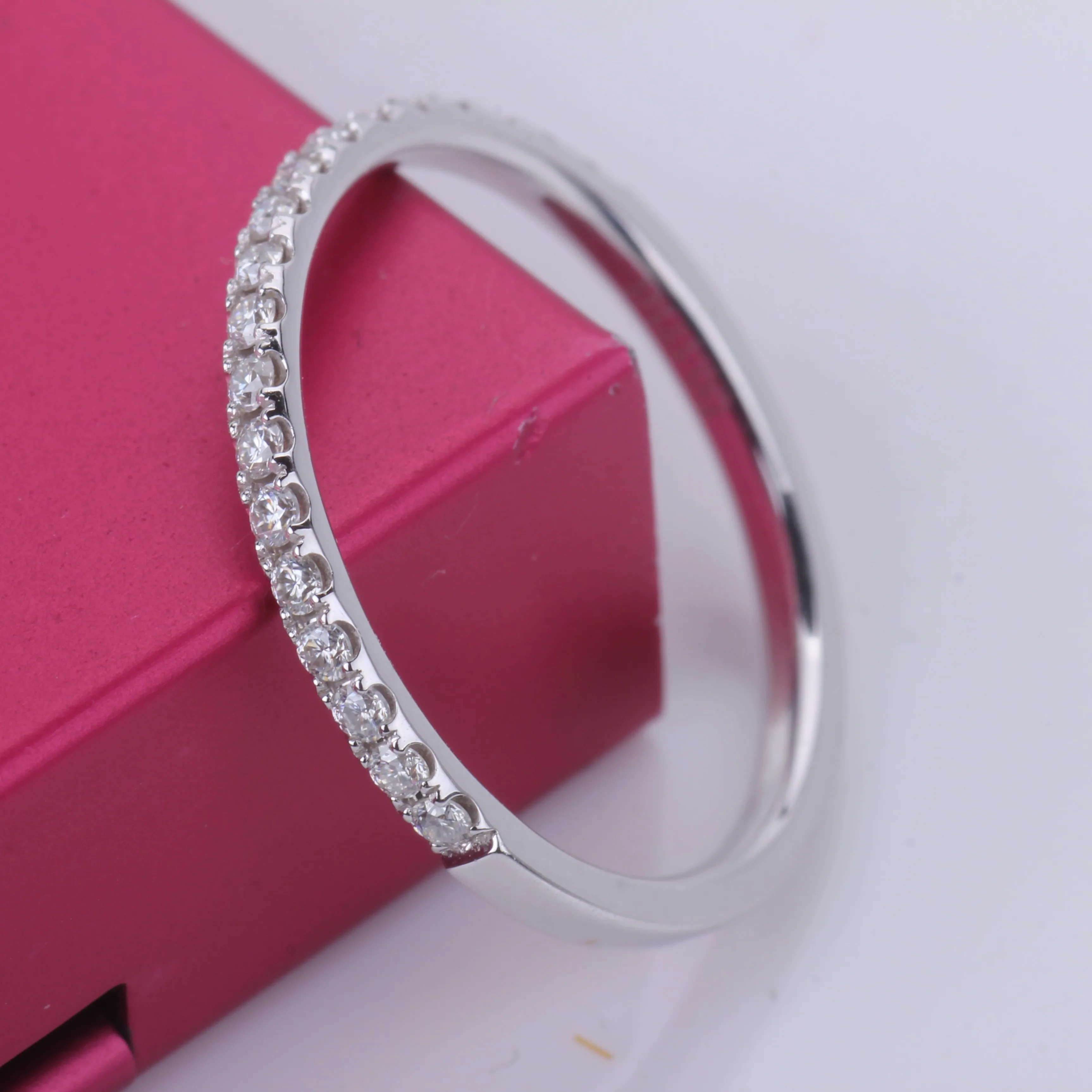 Женское Обручальное кольцо с бриллиантом moissanite белое золото 14 к обручальное