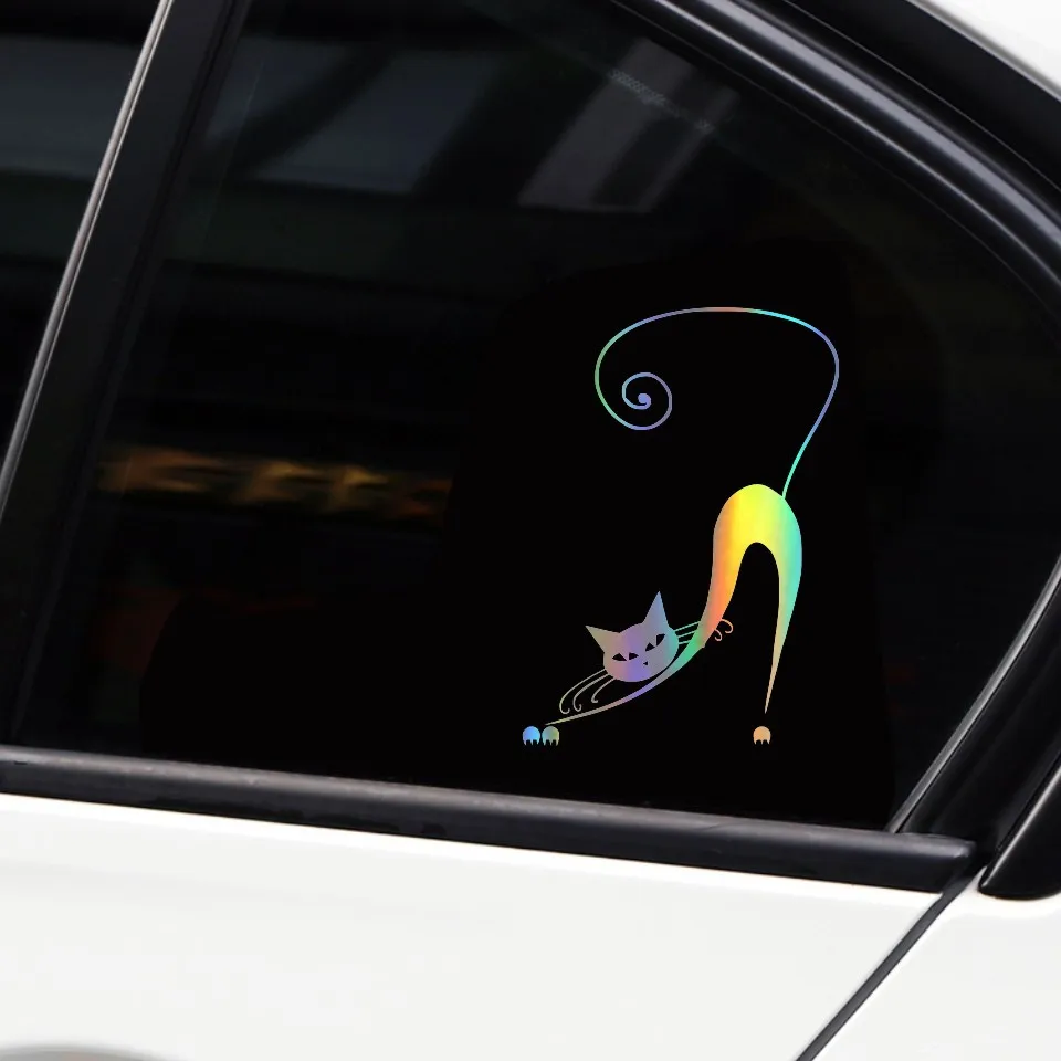 Anycuros Bending Yawn Siamese Cat Boby Car Sticker Window Decoration Decal Accessories  8.912 (10)