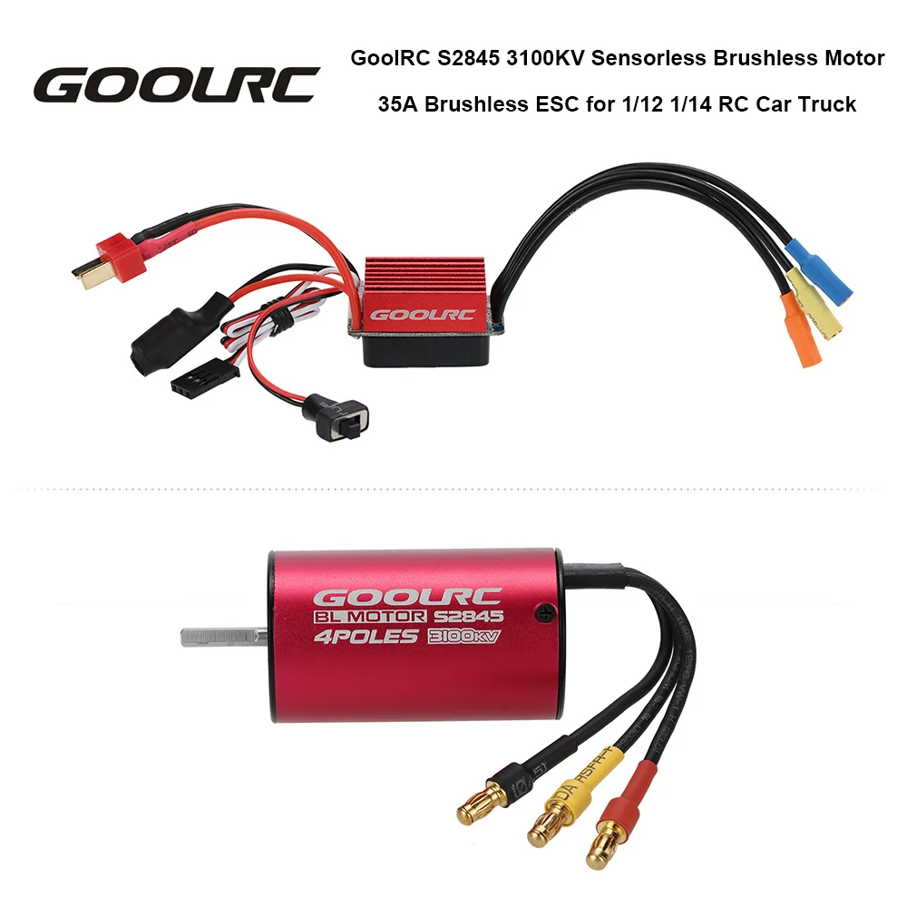 Оригинальный Бессенсорный бесщеточный двигатель GoolRC S2845 3100KV и 35A ESC