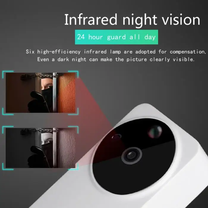 Умный Визуальный дверной звонок глазок Wifi PIR ночного видения безопасности электронный дверной глазок UY8
