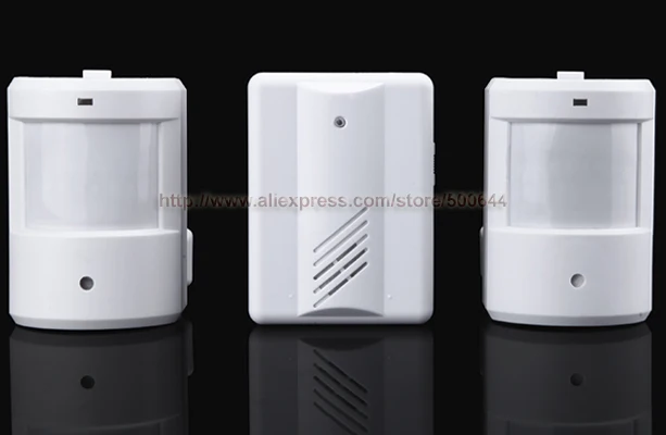 

Wholesale 2 to 1 400 Feet PIR Infrared Sensor Wireless Doorbell Motion Detector Doorbell Driveway Alarm & DHL/EMS Free Shipping