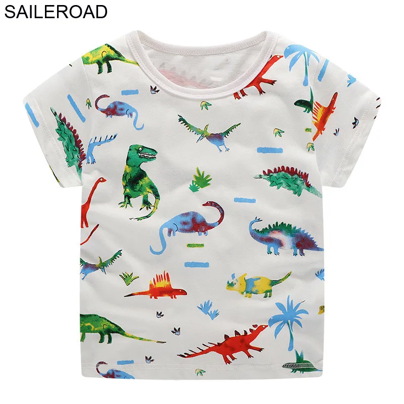 SAILEROAD 4Years Girls Футболки для детей Верхняя одежда Летняя детская одежда мультфильм Детские футболки для мальчиков - Цвет: 6389 same picture