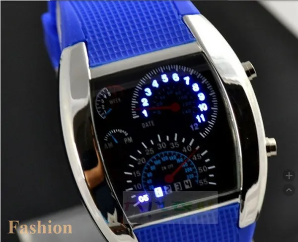 Светодиодный часы мужские модные горячая распродажа 7 цветов силиконовый измеритель циферблат спортивные цифровые Роскошные дизайнерские часы relogio masculino