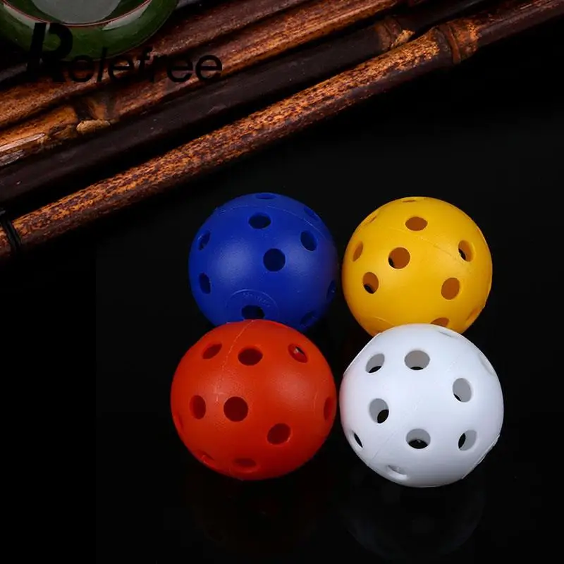 50 قطع 4 سنتيمتر Whiffle تدفق الهواء الجوف ممارسة الغولف الرياضية كرات الملحقات