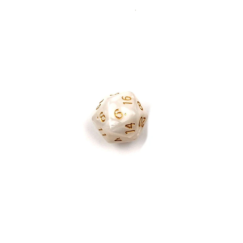 

1Set Polyhedral Dice White Dice Polyhedral For DND RPG MTG Acrylic 7 Types for One Set Cream Stylish