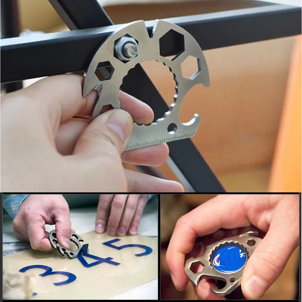 

2019 Bicycle Tools Portable Multifunction Keychain Bottle Opener Wrench Pocket Screwdriver Tool Small Lightweight Easy to Carry