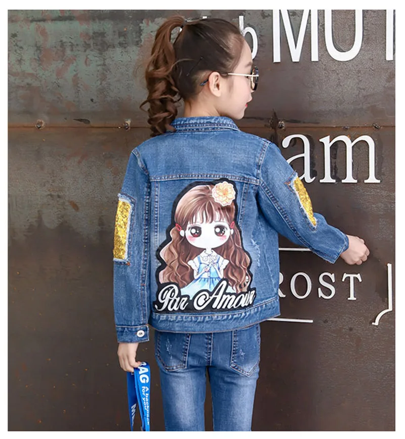 teenage girls denim butterfly jackets for kids outwear children coat girls sweaters children clothes (10)