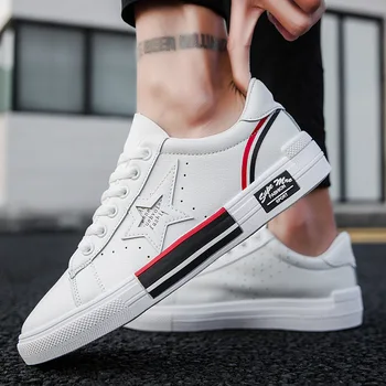 

Hot sold spring men's shoes fashion wild Brand Designer lace up youth adult students casual breathable low wear resistant shoes