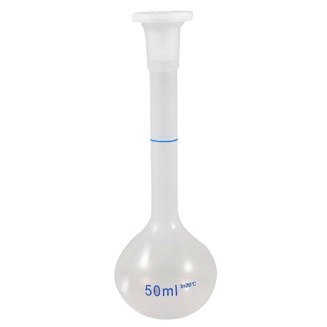 50ml Chemistry Lab Clear White Plastic Measuring Flasks in Flask from