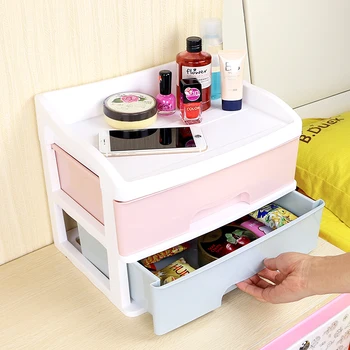 

BNBS 0995 plastic Saving Space Desktop Comestics Makeup Building block Classification Storage Drawer Type Box makeup organizer